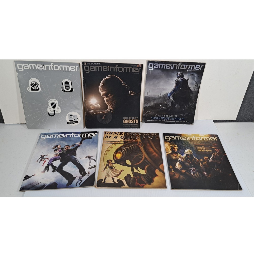 Game Informer Magazine Lot 6 Issues Bioshock Infinite COD Ghosts Shadow Mordor